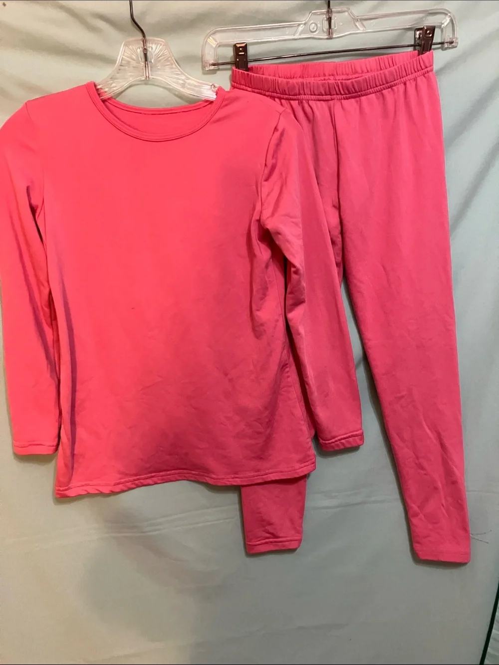Girls' Cozy Long-Sleeve Pink Pajama Set